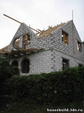 фото строительства дома из газобетона